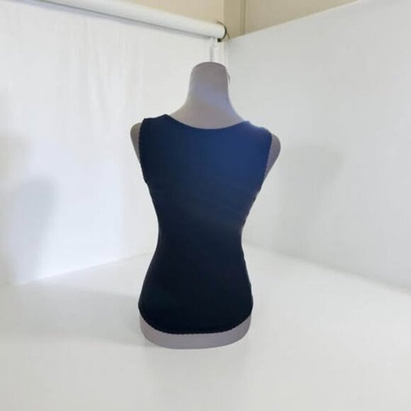 BLACK/SATIN TOP - Picture 3 of 7